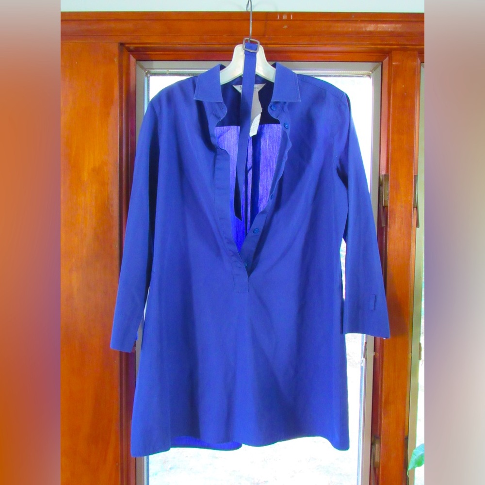 MaxMara Periwinkle Button-Up Top